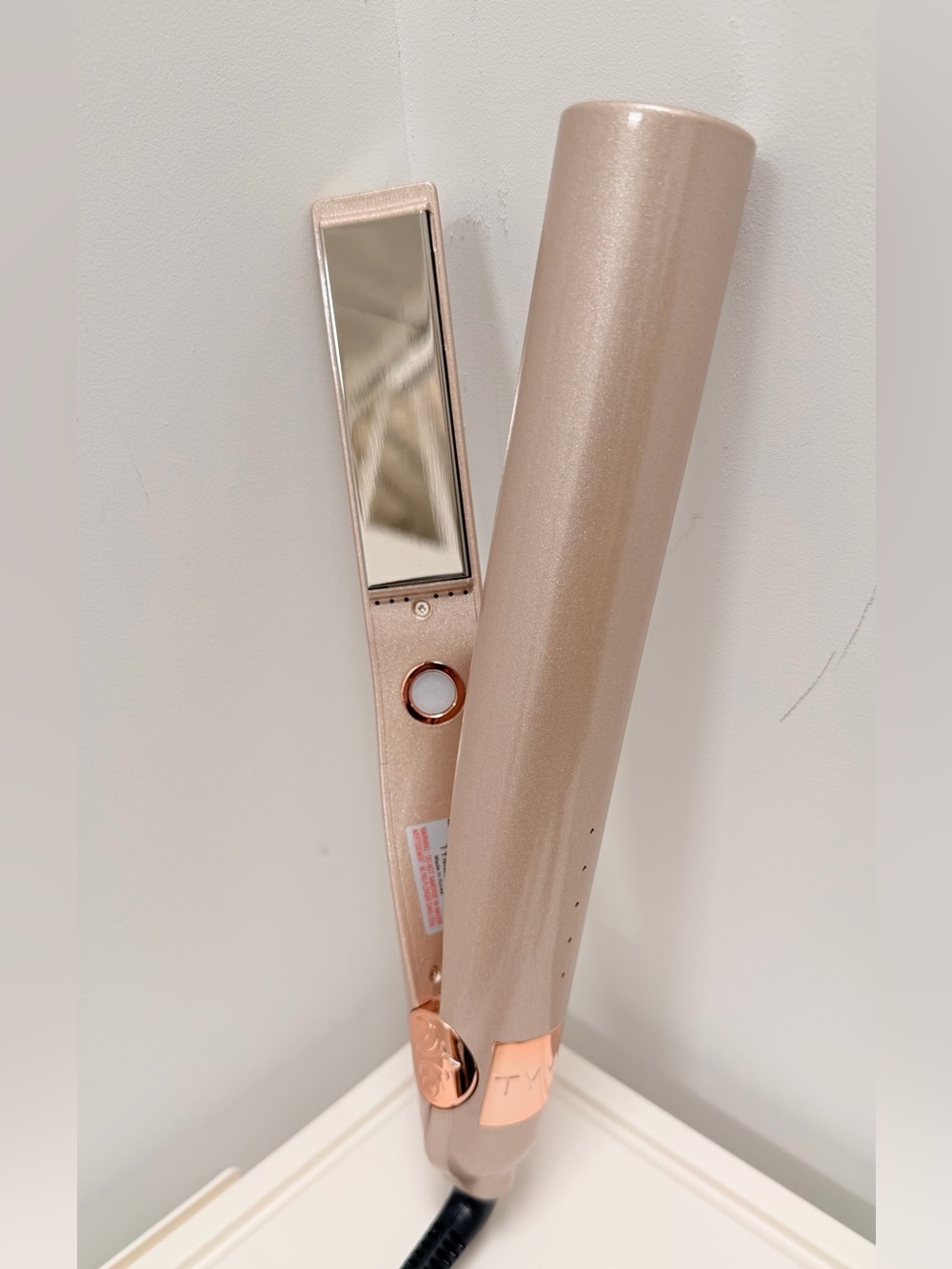 TYME Rose Gold Hair Straightener with Copper Accents